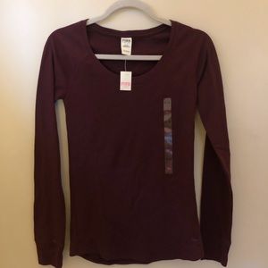 NEW!! Victoria Secret Pink thermal maroon small